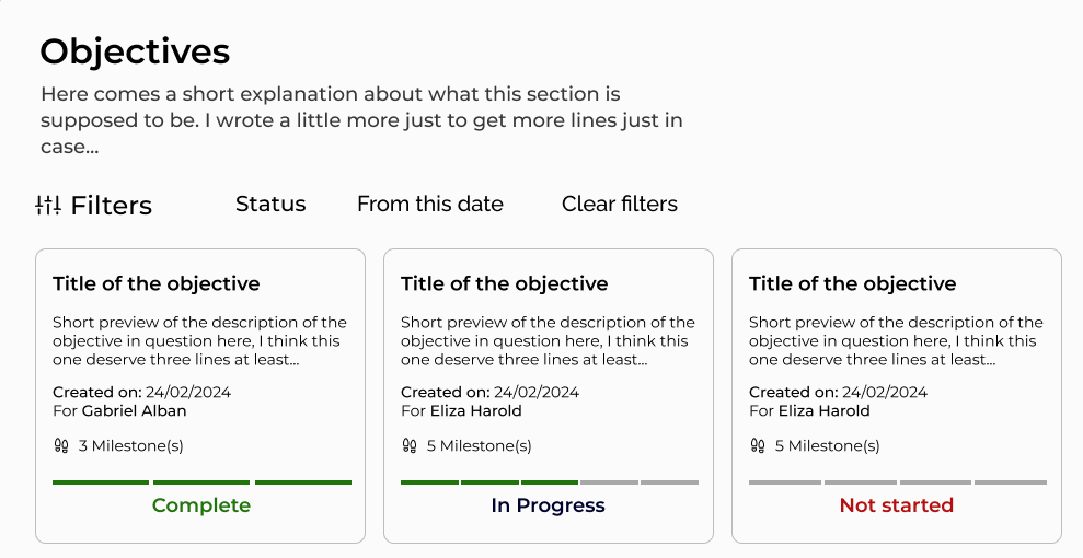 Objectives Overview